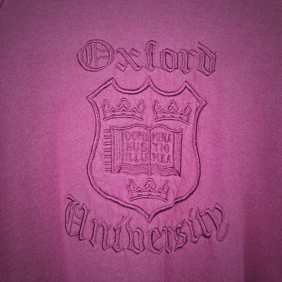 Vintage Oxford University, Oxford Blood Red Sweatshirt, Crest, Ireland, M - Picture 3 of 9